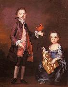 John Wollaston Portrait of Mann Page and his sister Elizabeth oil painting reproduction